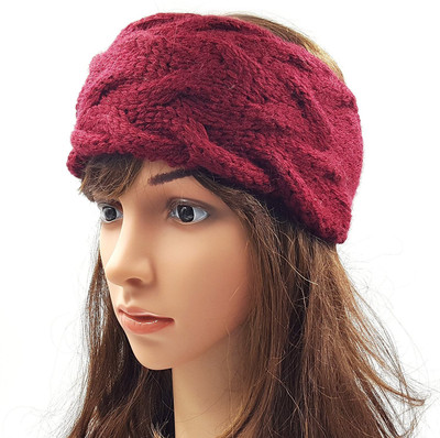 

Magic Needles Handmade Double Cable Head Band(Maroon)