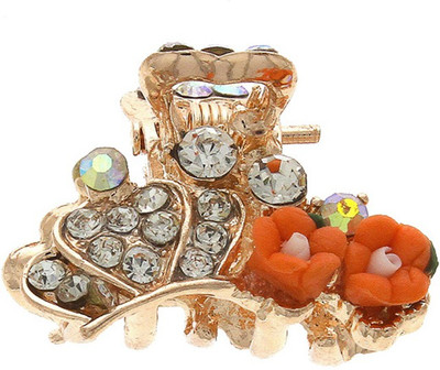 

Anuradha ARt jewellery Butterfly hair Clip Hair Claw(Orange)