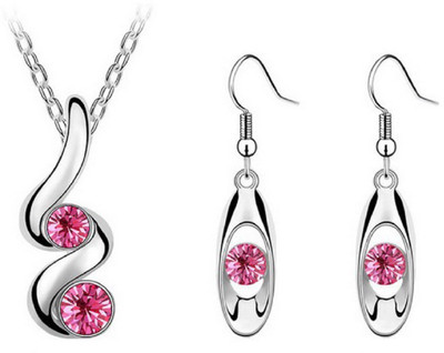 Aaishwarya Alloy Jewel Set(Pink)