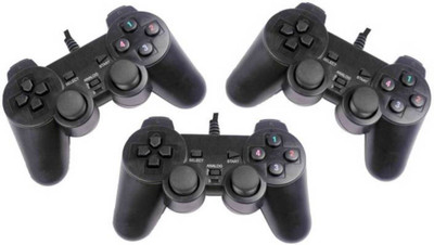 

Techista Pack of 3 USB Controller 2 Way Vibration Gaming Joystick(Black, For PC, Mac OS)