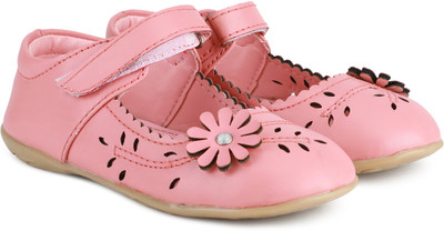 

BUBBLEGUMMER Girls Velcro Ballerinas(Pink