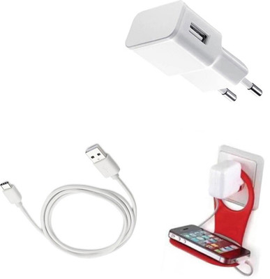 DAKRON Wall Charger Accessory Combo for Smartron t.phone(White)