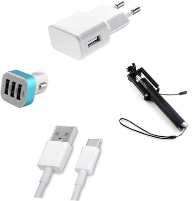 DAKRON Wall Charger Accessory Combo for Lenovo Zuk Z2 Pro(White)