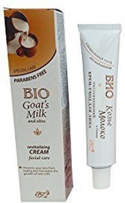 

Rosa Impex Bio Revitalizing Face Cream With Goats Milk Moisturizing Whitening No Parabens(45 ml)