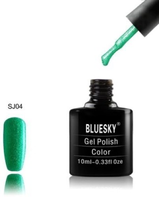 

Blue Sky Sj Range Fine Glitter Colour Sj04 UvLed Soak Off Gel Nail Polish Green