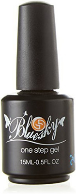 

Blue Sky One Step UvLed Gel Nail Polish Gravel Flash Black