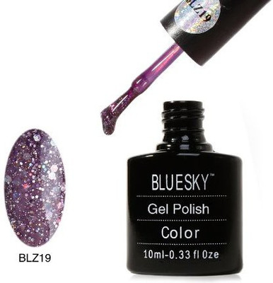 

Blue Sky New Blz Diamond Glitter Range Blz19 Uv Soak Off Nail Polish Gel Purple