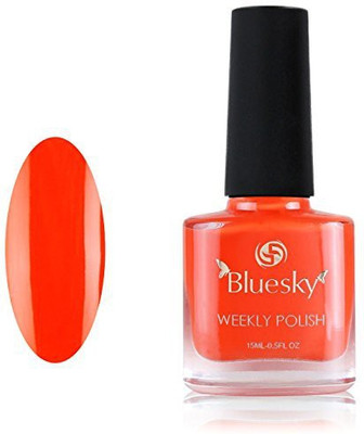 

Blue Sky One Week Number 12 Air Dry Nail Polish Electric Orange Orange