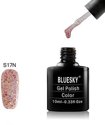 Blue Sky S17N Uv Led Gel Soak Off Nail Polish Glitter White
