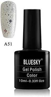 

Blue Sky Colour LedUv Gel Nail Polish Marbled Silver