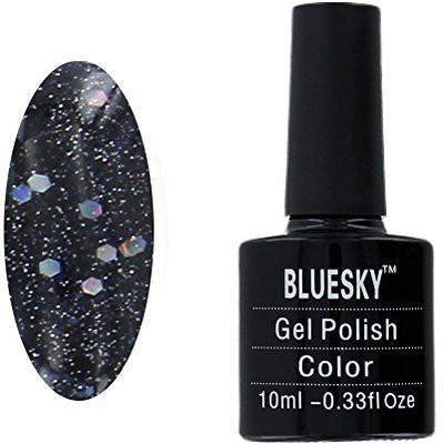 

Blue Sky Gel Polish Diamond Glitter Amethyst Purple Blz 24 - Uv Gel Soak Off Nail Polish Black