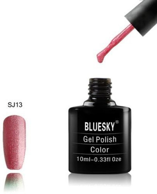 

Blue Sky Sj Range Fine Glitter Colour Sj13 UvLed Soak Off Gel Nail Polish Pink
