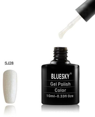 

Blue Sky Sj Range Fine Glitter Colour Sj28 UvLed Soak Off Gel Nail Polish White