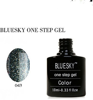 

Blue Sky 043 One Step UvLed Gel Polish Sparkling Coal Grey