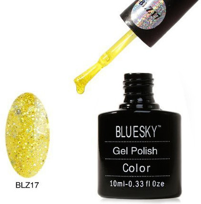

Blue Sky Blz Diamond Glitter Range Blz17 Uv Soak Off Gel Nail Polish Yellow