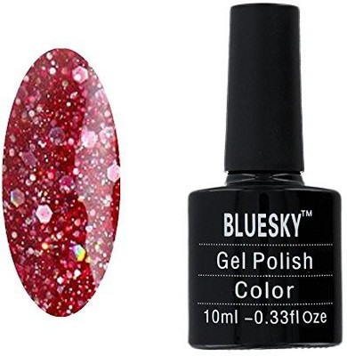 

Blue Sky Glitter Gel Nail Polish Red Diamond Merlot Red