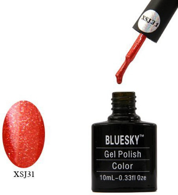 

Blue Sky Xsj31 Uv Led Gel Soak Off Nail Polish Dark Orange Glitter Red