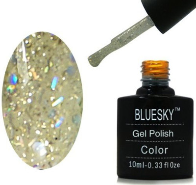 

Blue Sky Superstar Range UvLed Gel Nail Polish Disco Ball Silver