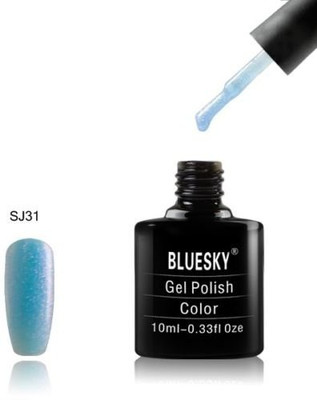 

Blue Sky Sj Range Fine Glitter Colour Sj31 UvLed Soak Off Gel Nail Polish Blue