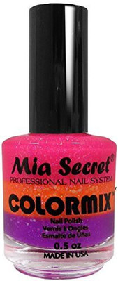 

Mia Secret PinkOrangePurple Colourmix Nail Polish Multicolor