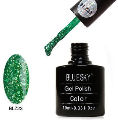 

Blue Sky Blz23 Diamond Glitter Range Uv Soak Off Gel Nail Polish Green