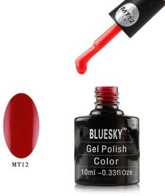 

Blue Sky Mt12 Scralet Reflection UvLed Soak Off Gel Polish Metallic Effect Red
