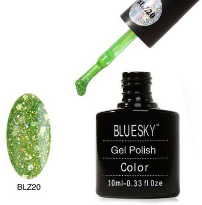 

Blue Sky Blz Diamond Glitter Range Blz20 Uv Soak Off Gel Nail Polish Green