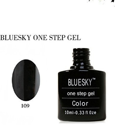 

Blue Sky UvLed One Step Gel Nail Polish Number 109 Jet Black Black