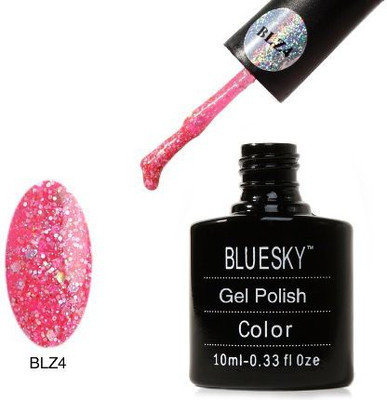 

Blue Sky Range Blz04 Uv Soak Off Nail Polish Gel New Blz Diamond Glitter Pink