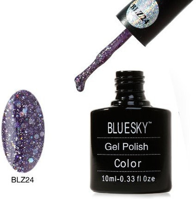 

Blue Sky New Blz Diamond Glitter Range Blz24 Uv Soak Off Nail Polish Gel Purple