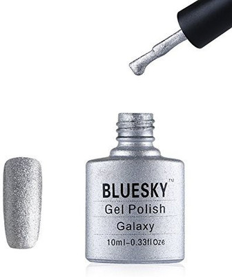

Blue Sky Uv Galaxy Limited Edition Holiday Glitter Shade Gel Nail Polish Silver Silver