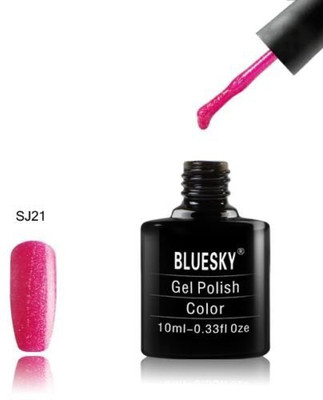 

Blue Sky Sj Range Fine Glitter Colour Sj21 UvLed Soak Off Gel Nail Polish Pink