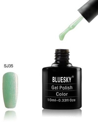 

Blue Sky Sj Range Sj35 Fine Glitter Colour UvLed Soak Off Gel Nail Polish Green
