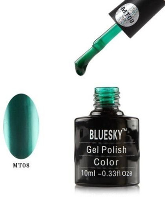 

Blue Sky Metallic Effect Mt08 UvLed Soak Off Gel Polish Kingfisher Flash Green