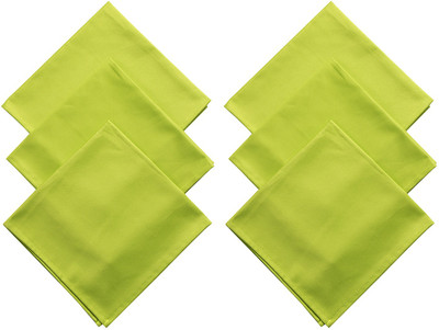Vissage Set of 6 Table Napkins Green Cloth Napkins(6 Sheets)