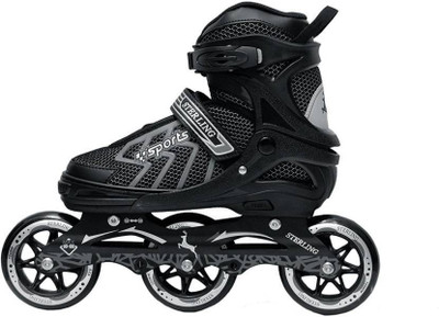 

Sterling rling Adjustable Shoes (Large) In-line Skates - Size 6-8 UK(Black)