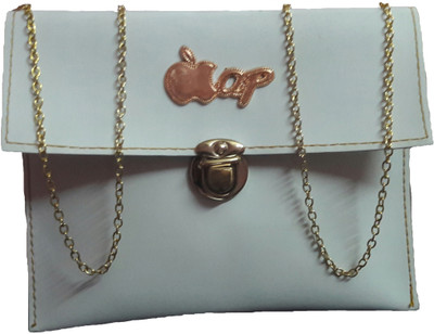 

Divu Collections Girls Evening/Party White PU Sling Bag