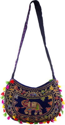 

Stylo Villa Women Blue Jute Sling Bag