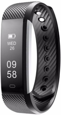 

Mobone Bluetooth Heart Rate Smart fitness Band Tracker Smartwatch with Pedometer(Black Strap, Size : Regular)