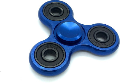 

Piqancy Fidget Spinner 608 Four Bearing Hand Tri-Spinner Toy - Dark Blue + Black Wing Bearings(Blue)