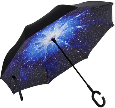 

EZ Life Magic Umbrella For Rain - Windproof - Blue Galaxy & Black Umbrella(Black)