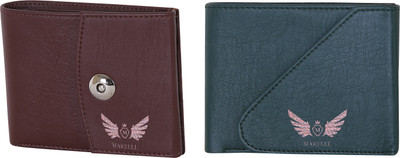 Martell Men Green Artificial Leather Wallet(4 Card Slots), Brown