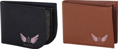 

Martell Men Brown Artificial Leather Wallet(4 Card Slots), Black