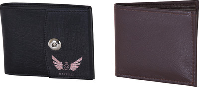 

Martell Men Brown Artificial Leather Wallet(4 Card Slots), Black
