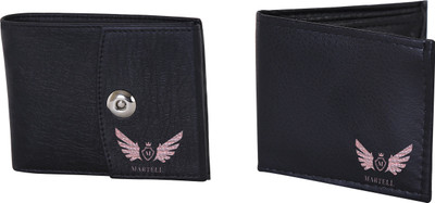Martell Men Black Artificial Leather Wallet(4 Card Slots)