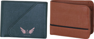 

Martell Men Brown, Blue Artificial Leather Wallet(4 Card Slots), Green