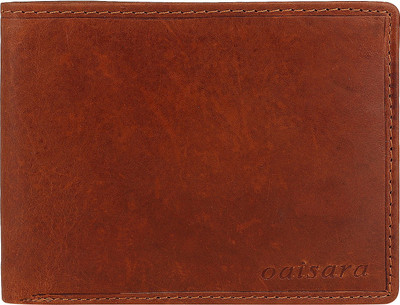 

OAISARA Men Tan Genuine Leather Wallet(3 Card Slots)