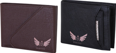 

Martell Men Black, Brown Artificial Leather Wallet(4 Card Slots)