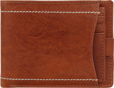 

OAISARA Men Tan Genuine Leather Wallet(3 Card Slots)