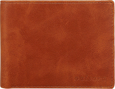 

OAISARA Men Tan Genuine Leather Wallet(3 Card Slots)
